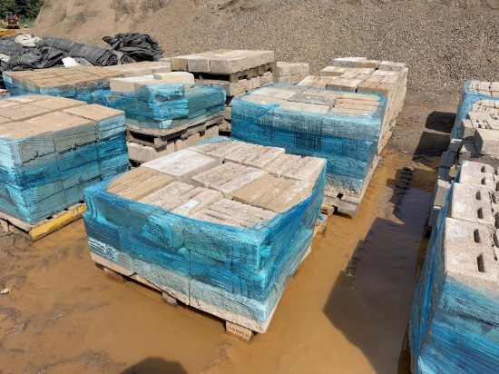 (4) Pallets Of Assorted Concrete Blocks