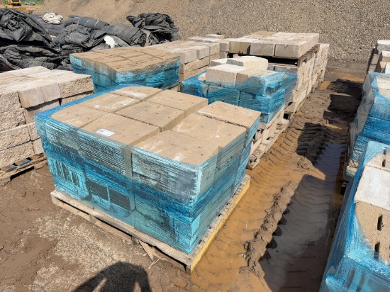 (4) Pallets Of Assorted Concrete Blocks