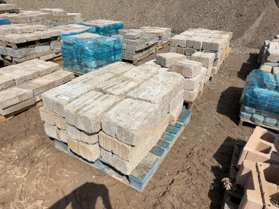 (4) PALLETS OF ASSORTED CONCRETE BLOCKS