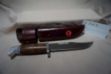 Fixed Blade Buck Knife with Sheath and Box.
