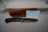 Larry Page Fixed Blade Knife with Leather Sheath.