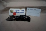 Spyderco Folding Knife with Patterned Blade and Handle. Comes with Box.