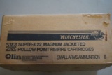 10 boxes of Winchester .22 Mag Hollow Points. 50 rounds / box