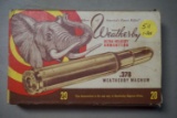 1-Box of Weatherby 378 Magnums,