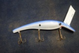 Big blue colored with gray musky lure