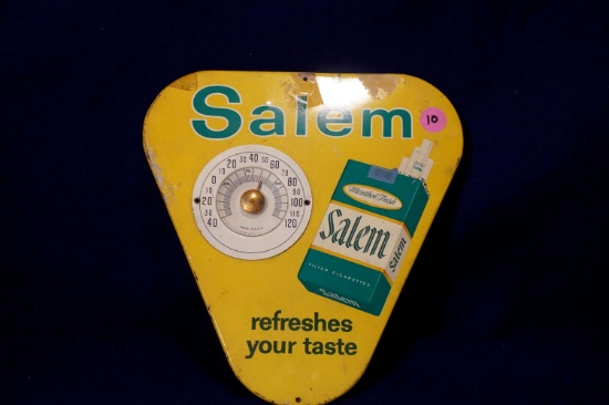 Salem Filter Cigarettes Metal Sign w/Thermometer