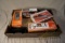 Box with 2 Lionel auto highway flashers 6-2154, 4- 160 bins, Station Platform 6-2256,