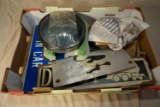 Box with Signs and helmet