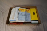 Box with a bunch of Rail Road Time Tables