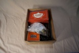 Box of Lionel Train parts, Track, Clips, and Switches