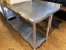 stainless steel prep table