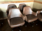 set of 4 castered chairs