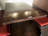 solid wood wall mount booth table