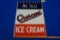 Crescent Registered Ice Cream metal Sign