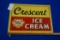 Crescent Ice Cream metal sign