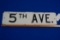 5th Avenue Sign