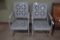 Pr. of Gray metal Lawn Chairs