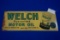 Welch Motor Oil metal sign