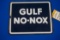 Gulf No-nox metal sign