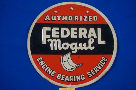 Federal Magul Engine Bearing Service Embossed Tin Sign