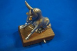 Lighted Metal Donkey