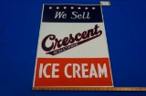 Crescent Registered Ice Cream metal Sign