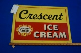 Crescent Ice Cream metal sign