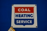 Coal Heating Service Porcelain Sign