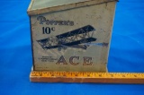 Popper's Ace 10c Metal and glass tin