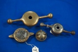 4-Assorted Brass Radiator Caps