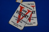 2 V for Victory Metal Signs