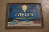 Eveready Mazda Automobile Lamps Framed Tin Sign