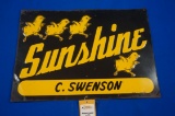 Sunshine C. Swenson porcelain sign