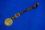 Leather watch fob