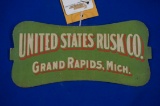 United States Rusk Co metal sign