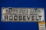 Happy Days Again With Roosevelt License Plate Cover