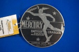 Mercury Battery Charger and Tester metal sign