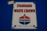 Standard White Crown metal sign