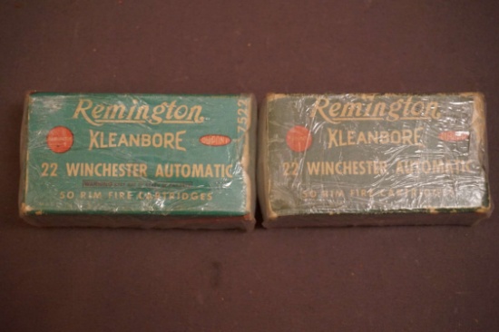 2 boxes of Remington Kleanbore .22 Automatic Ammo made for Winchester .22 Automatic Rifles