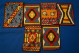 Set of 6 Felt Indian Rugs