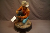 Cowboy w/ Lariat Statue
