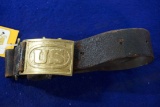 US belt w/ brass buckle