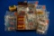 Box of 24 assorted Tomy Pocket & Road & Track Toys & 1-mini JD in wood box