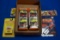 Box of Matchbox w/1-Mission Forse set, 1-Popup Fire Station, 2-5 packs & others