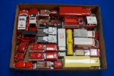 Box of 20 assorted Fire/Rescue vehicles by Signature, Tonka, Green Light & others