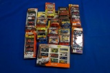Box of Matchbox: 4-5 packs; 1-On a Mission 9 pc. Set; 6-Superfast; 1-Premier; 3-Across Am. w/license