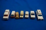 7-Assorted Ambulances w/DinkyToys, 1-rubber & others