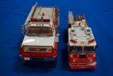 2-Fire Trucks, 1-chevy from Red River Fire Dept., 1-NYFD Seagrave, both have parts missing