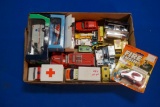 Over 2 dozen Assorted Fire/Rescue Vehicles by Matchbox, Majorette, Eligor, Helicopters & others
