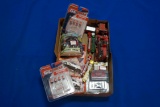 Box of Assorted Fire Trucks/EMT Vehicles w/1-Boley, 4-Tomica Ladder Rigs, Green Light, Transformer,